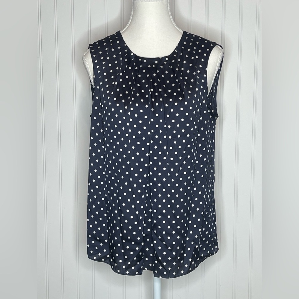 Jones New York Sleeveless Polka Dot Career Tank size 10